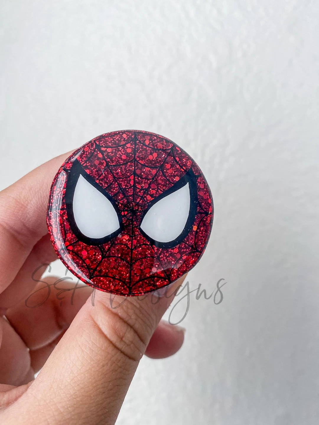 Spiderman inspired glitter phone grip | Etsy (US)