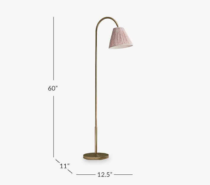 Julia Berolzheimer Ruched Linen Floor Lamp | Pottery Barn Kids