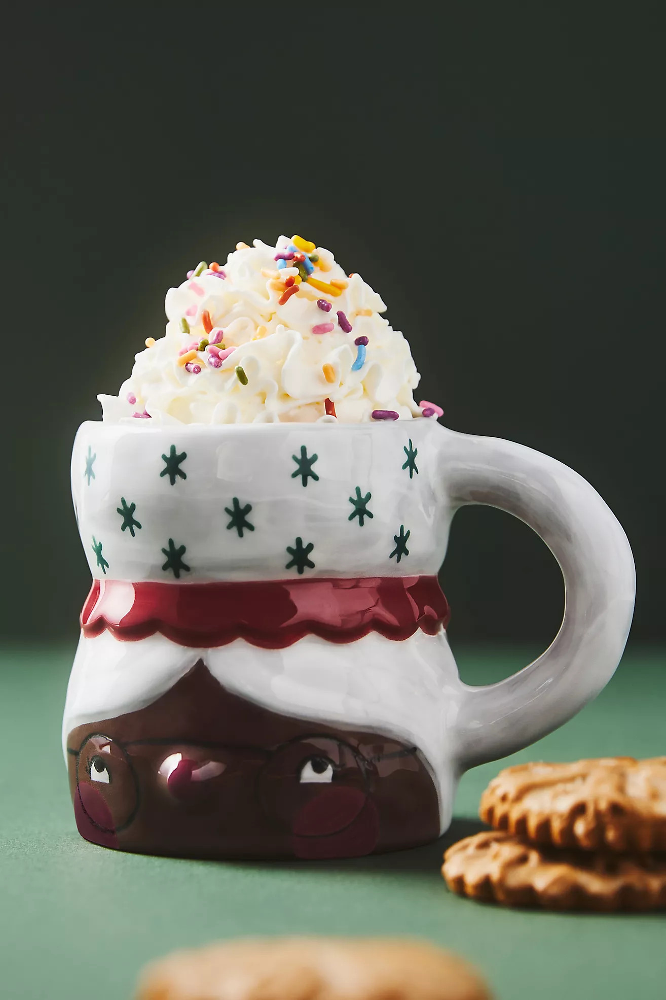 Isabela Dos Santos x Anthropologie Cozy with Mrs. Santa Claus Stoneware Mug | Anthropologie (US)