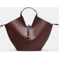 Zara - Shopper Basket Bag - Burgundy Red - One Size Only - Woman | Zara US