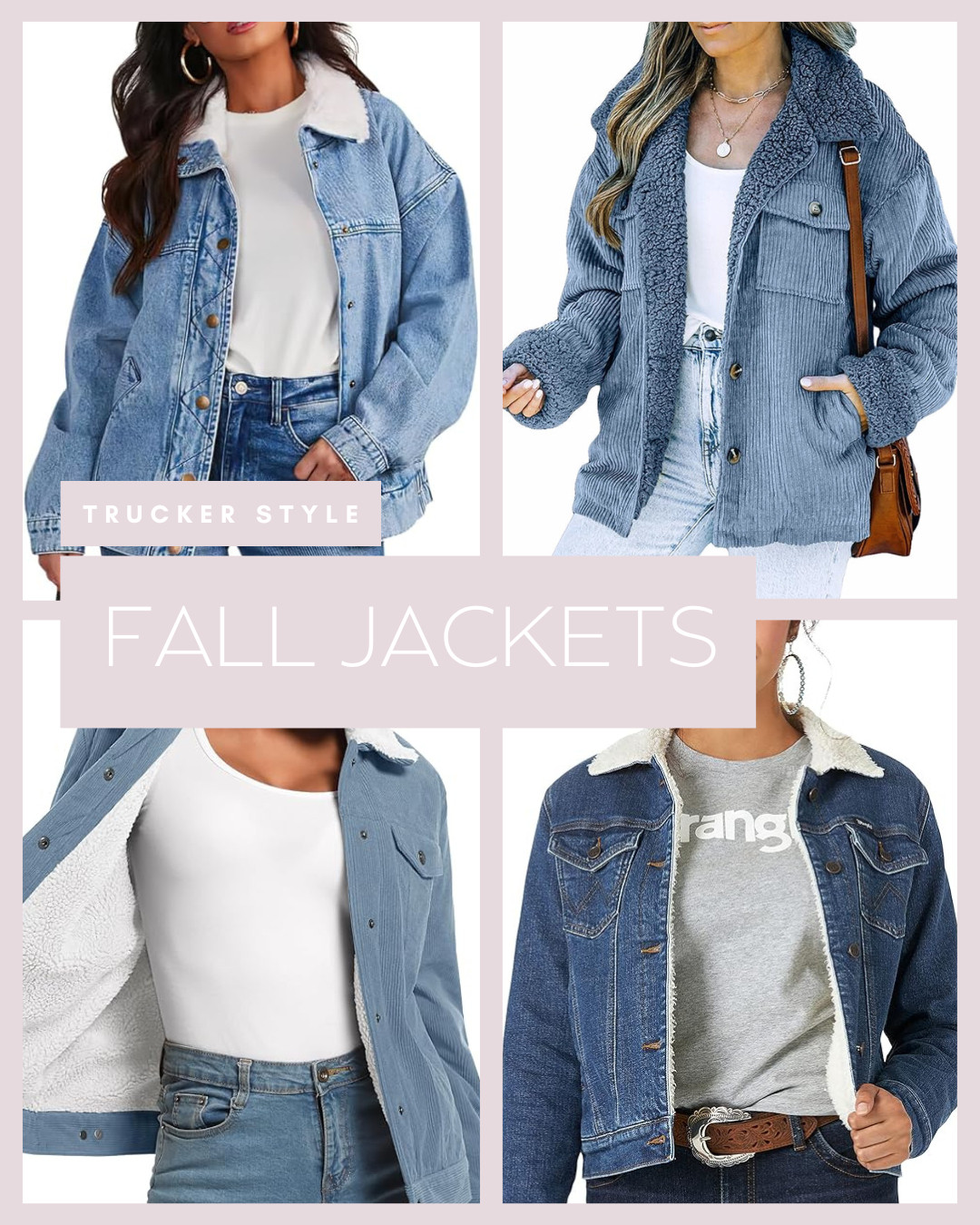 Fall trucker jackets you’ll actually wear on repeat 🍂 Whether you love a classic denim trucker jacket or a cozy corduroy jacket, these styles are perfect for layering over sweaters, turtlenecks, or casual tees. The trucker jacket is a timeless fall wardrobe staple that goes with everything from wide-leg jeans to skirts and boots. Linking the best women’s denim jackets and corduroy jackets so you can get the look this season. 

 #LTKSeasonal #LTKFindsUnder50 #LTKStyleTip