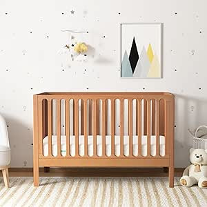 Newton Baby Galileo Standard Crib, Solid Beech Wood in Chestnut Color, 3-in-1 Convertible Crib wi... | Amazon (US)