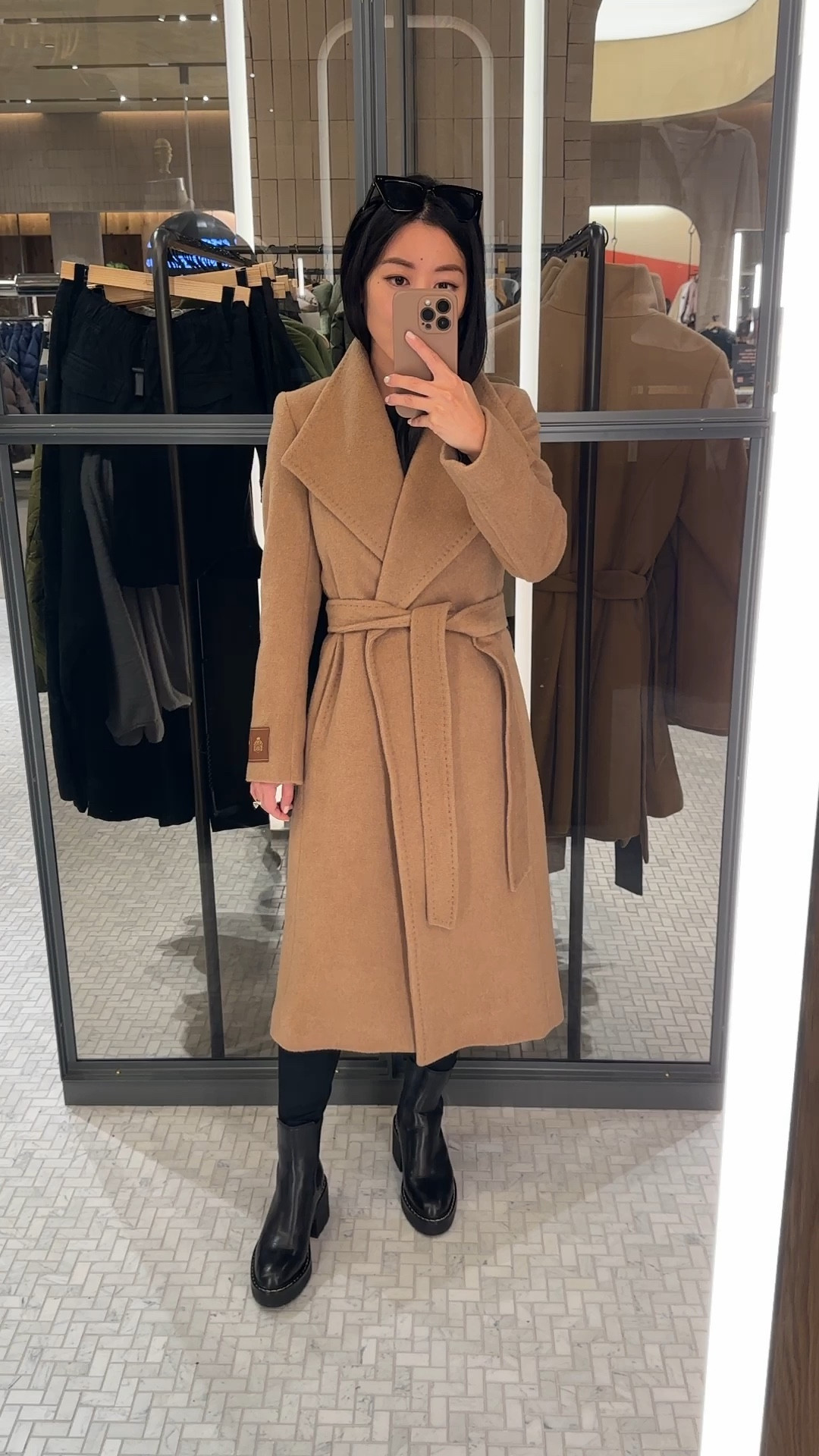 Gorgeous, luxurious feeling winter wrap coat that is petite friendly in this size (xxs). Also in Navy and Black under a different product page.

Felt like a Substantial weight wool blend, soft and warm. 

• Aritzia montage coat xxs - this is the lighter color of the two camels. The sleeves on this are a tad shorter than their other coats (just like the cocoon coat) which is nice for petites. 

linked several similar that I tried on as well in xxs.

The Connor short coat is like a shorter version of this. However the sleeves on the Connor in xxs were a tad longer on me than the montage

The cocoon coat was also beautiful in a Similarly plush and warm wool blend. The short cocoon is more petite friendly but I loved the long one too for a midi length 

• Sam Edelman Chelsea boots are old, but linked similar 

Fall winter leggings and boots outfit . Any of these coats would make a stunning gift 

#LTKHoliday #LTKworkwear #LTKSeasonal