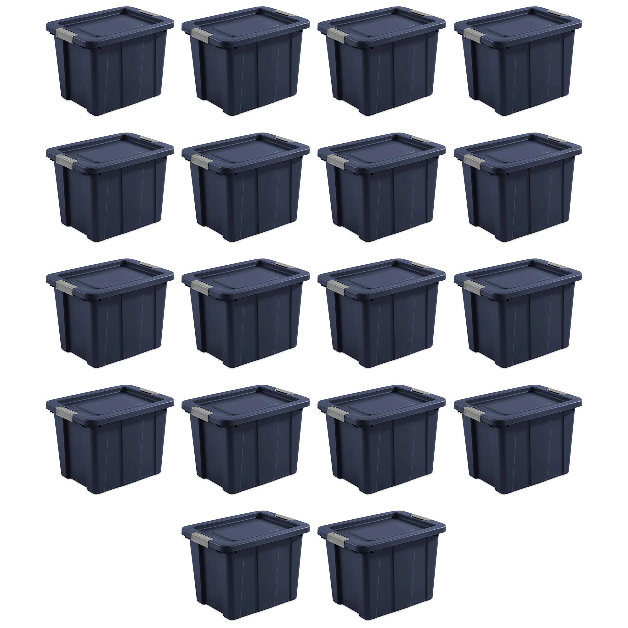 Sterilite Tuff1 18 Gal Plastic Storage Tote Bin w/ Latching Lid Blue (18 Pack) | 18 X 15258N06F | Lowe's