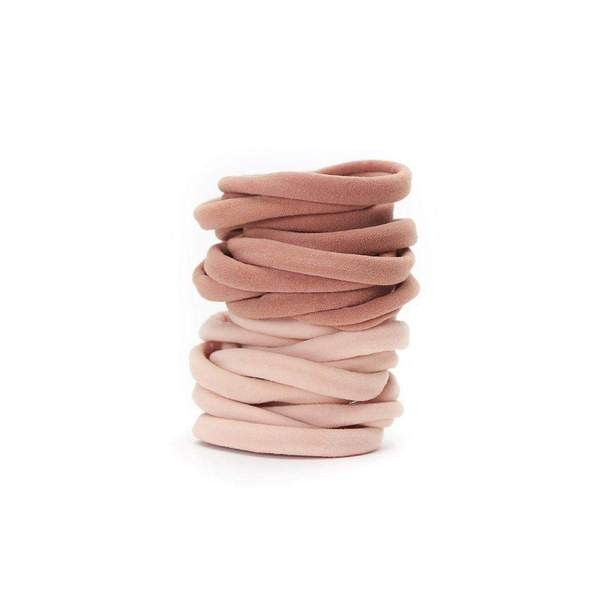 Eco-Friendly Nylon Elastics 20pc set - Blush | Kitsch