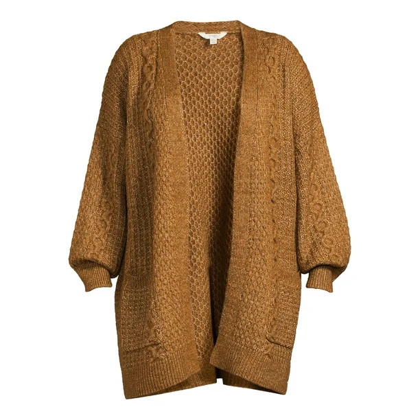 Terra & Sky Women's Plus Size Cable Cardigan | Walmart (US)