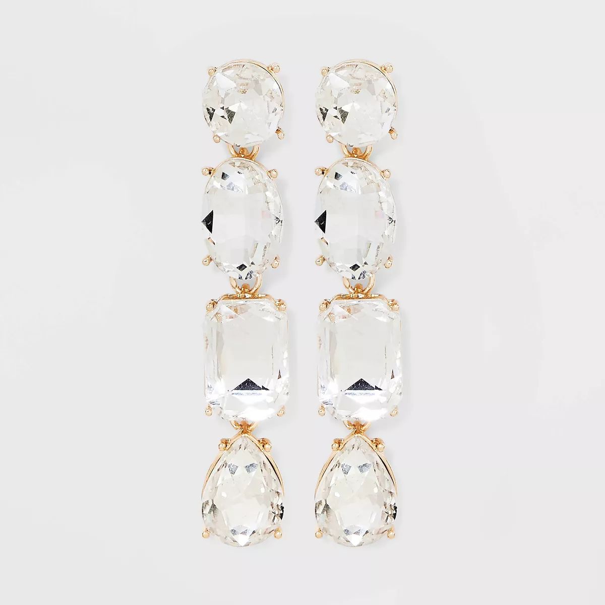 SUGARFIX by BaubleBar Mixed Stone Statement Earrings - Gold | Target