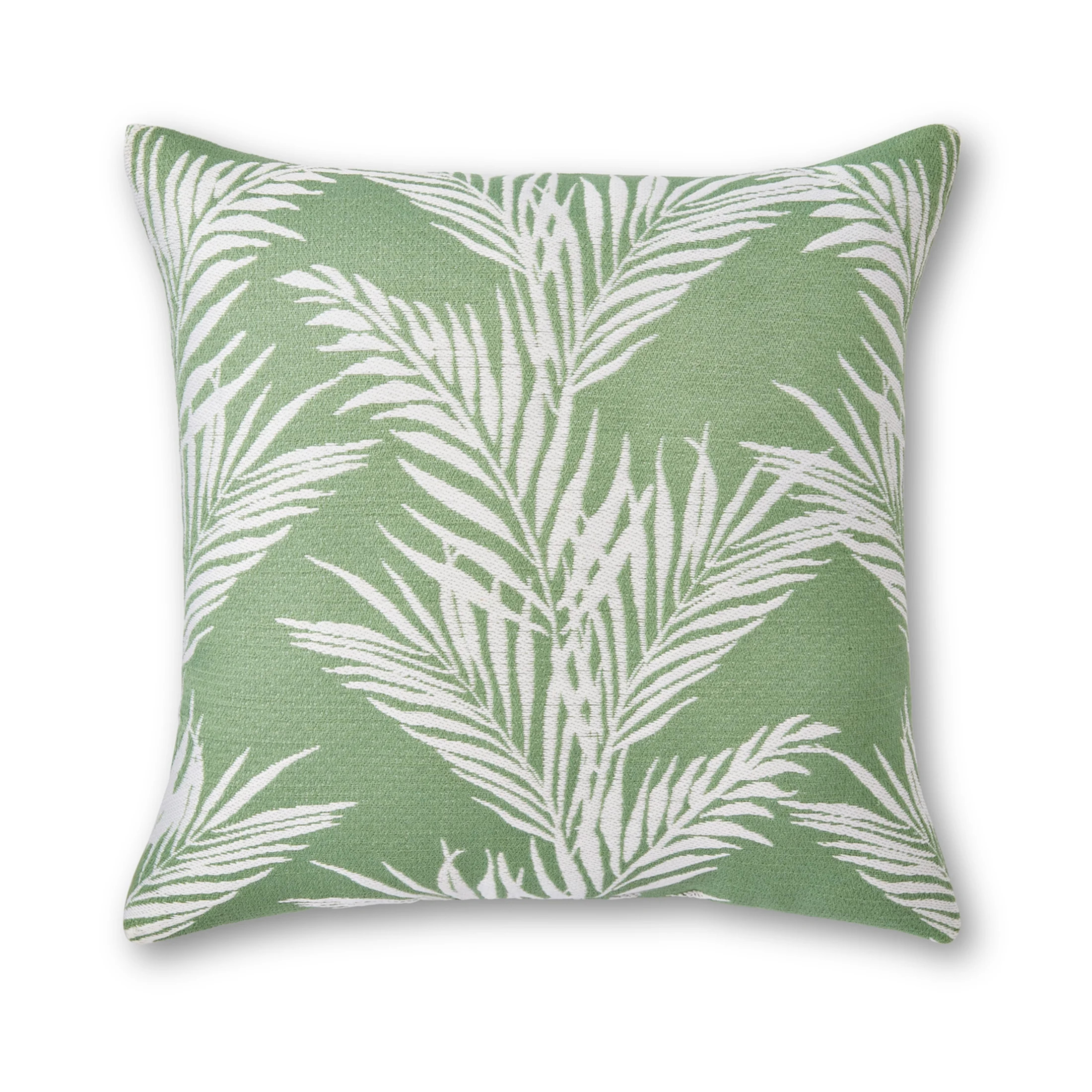 Better Homes & Gardens 18" x 18" Green Palm Outdoor Pillow | Walmart (US)