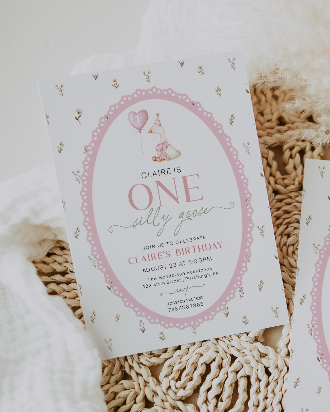 A darling “One Silly Goose” birthday invitation for the sweetest first celebrations 🤍
Soft blush, vintage florals, and cottage-inspired details make this design perfect for your little one’s milestone day.
Edit instantly, print at home, or order professionally — the prettiest way to celebrate your silly goose. 🪶

Shop the full Silly Goose collection — invitations, party finds, and matching décor linked below ↓ 

 #LTKParties #LTKBaby #LTKKids