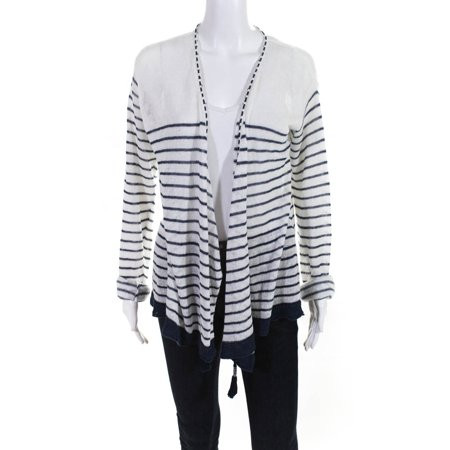 Calypso Saint Barth Womens Stripe Cardigan White Navy Blue Size Medium | Walmart (US)