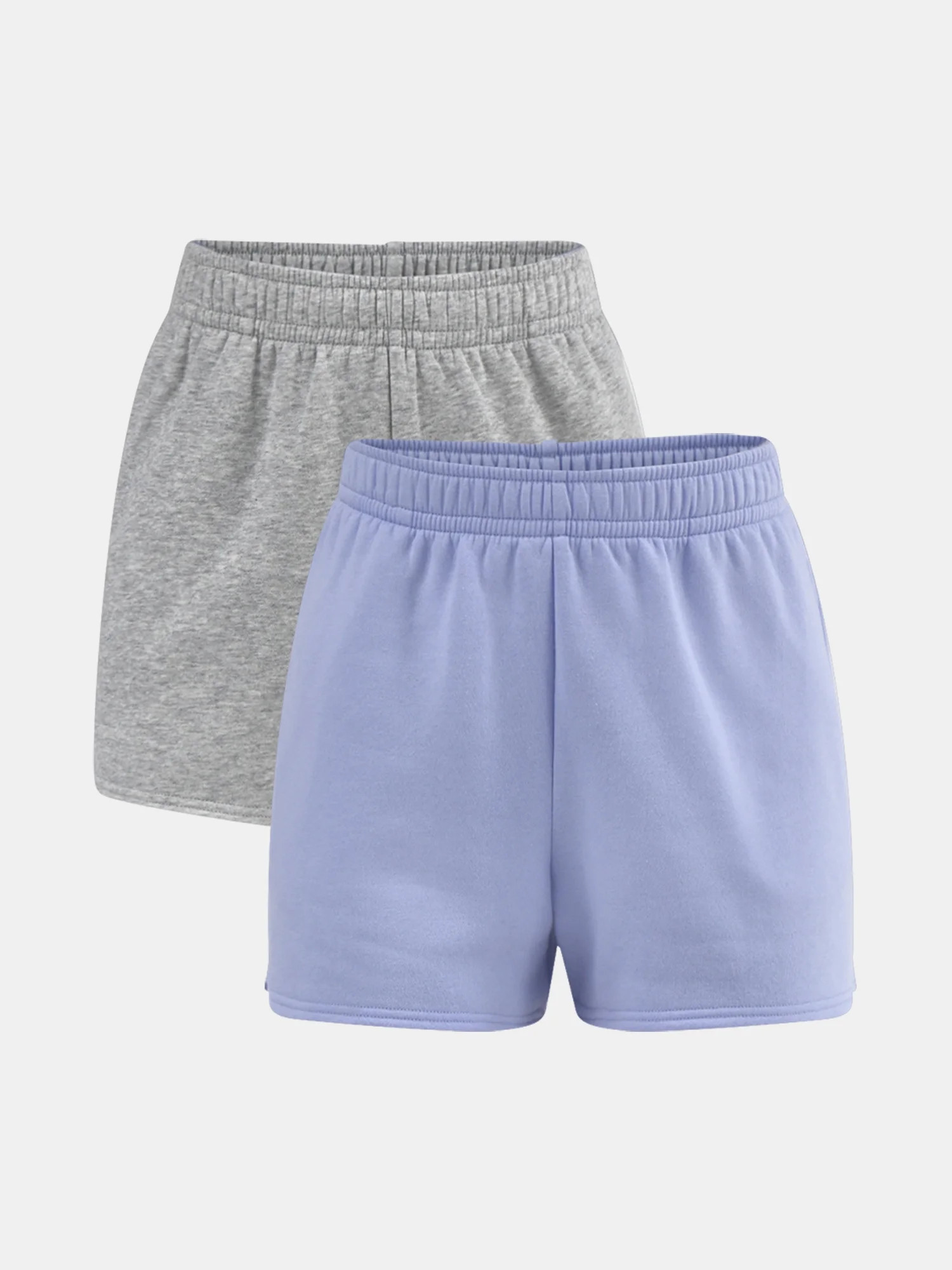 No Boundaries Soft Fleece Shorts, 2-Pack, Women’s | Walmart (US)