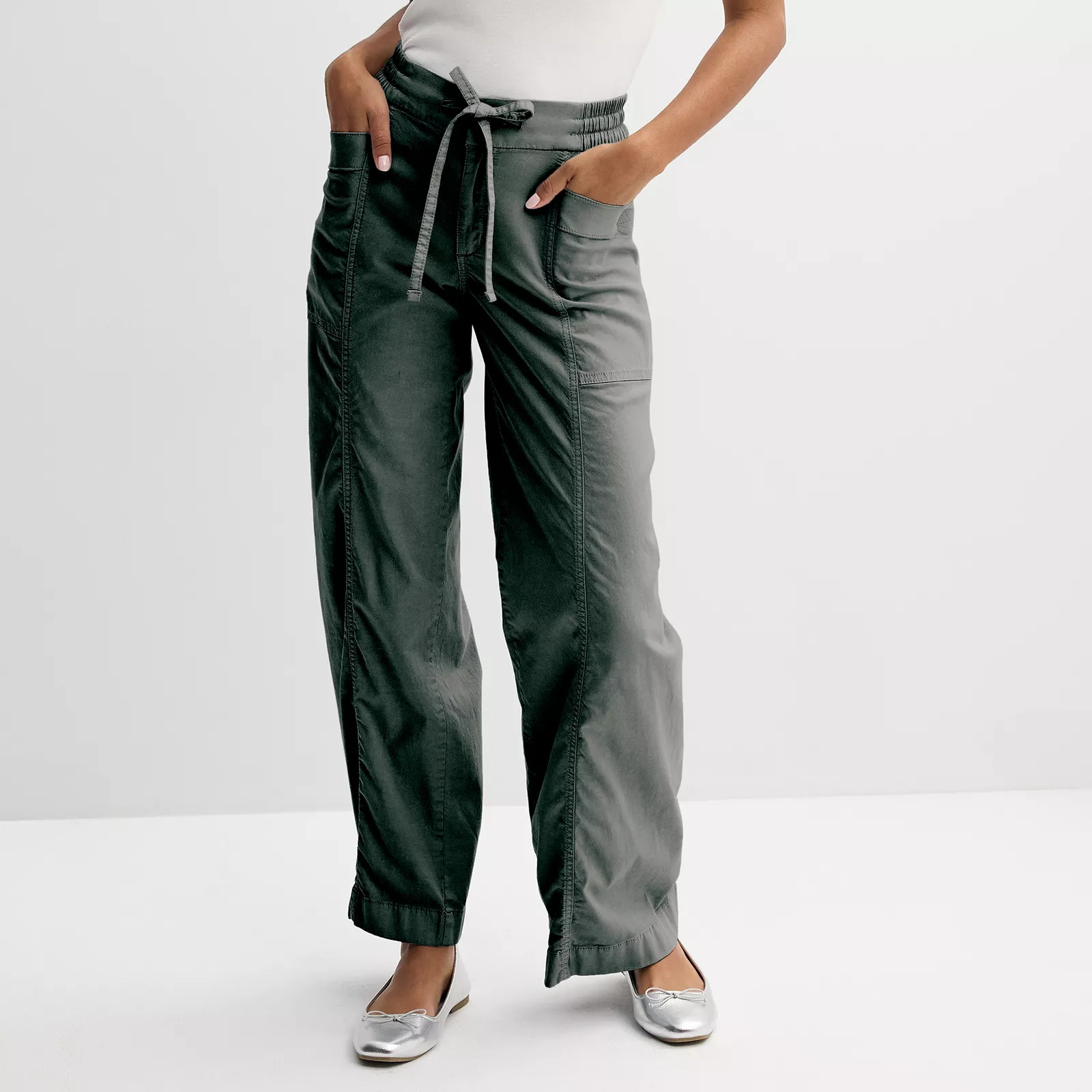 Juniors' SO® Mid Rise Pull-On Utility Pants | Kohl's