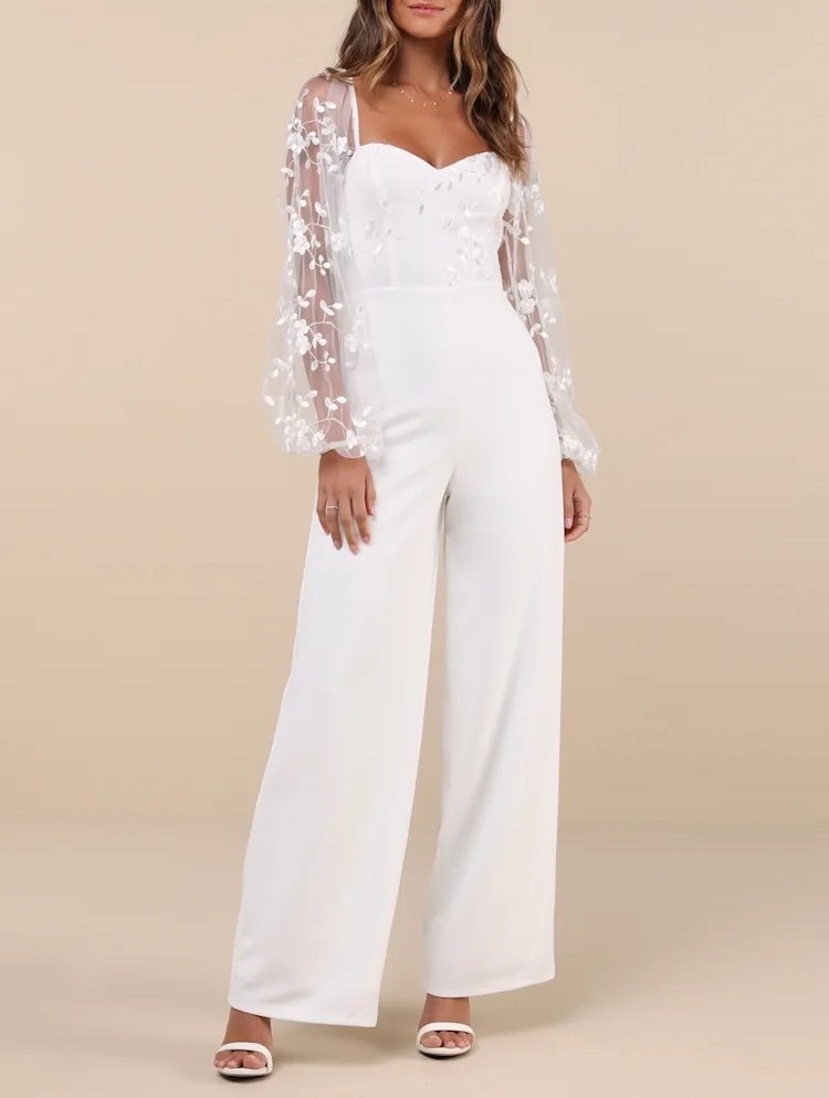 The Darling Charisma White Mesh Embroidered Jumpsuit combines delicate embroidery with a sheer mesh finish and a sophisticated jumpsuit silhouette. Feminine and eye-catching, it’s a beautiful choice for bridal events, summer celebrations, vacations, and elegant occasions. ON SALE and under $100.

Ideas:

* white jumpsuit
* embroidered fashion
* bridal style
* summer occasion wear
* feminine style

Keywords:

* white jumpsuit
* embroidered jumpsuit
* white embroidered jumpsuit
* mesh jumpsuit
* bridal jumpsuit
* white party outfit
* bridal shower outfit
* engagement party outfit
* bachelorette outfit
* wedding weekend outfit
* summer jumpsuit
* vacation outfit
* resort wear
* special occasion outfit
* elegant jumpsuit

#LTKootd #LTKSaleAlert #LTKWedding