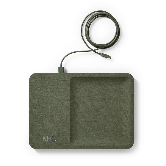 Courant Linen Wireless Charging Tray | Mark and Graham