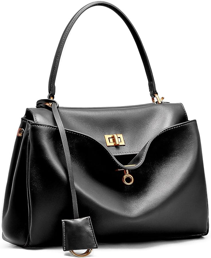 Genuine Leather Tote Bag for Women: Soft Leather Shoulder Handbags - Ladies Satchel Crossbody Pur... | Amazon (US)