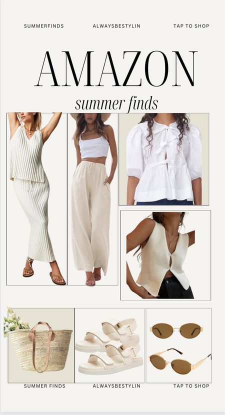 Amazon neutral summer finds. 



Vacation outfit // vacation outfits, resort wear, travel outfit, warm weather outfit, winter vacation outfit, winter getaway outfit, beach outfit, high waist paper bag wide leg pants, crop tank top, rattan slide sandals, woven tote bag, Petal and Pup, Amazon, Amazon fashion, Amazon bag, summer outfit, summer fashion, neutral outfit, neutral fashion, neutral style,

#LTKhome#LTKU#LTKitbag#LTKparties#LTKfindsunder100#LTKwedding#LTKtravel#LTKstyletip#LTKshoecrush

#LTKSeasonal #LTKfindsunder50 #LTKsalealert