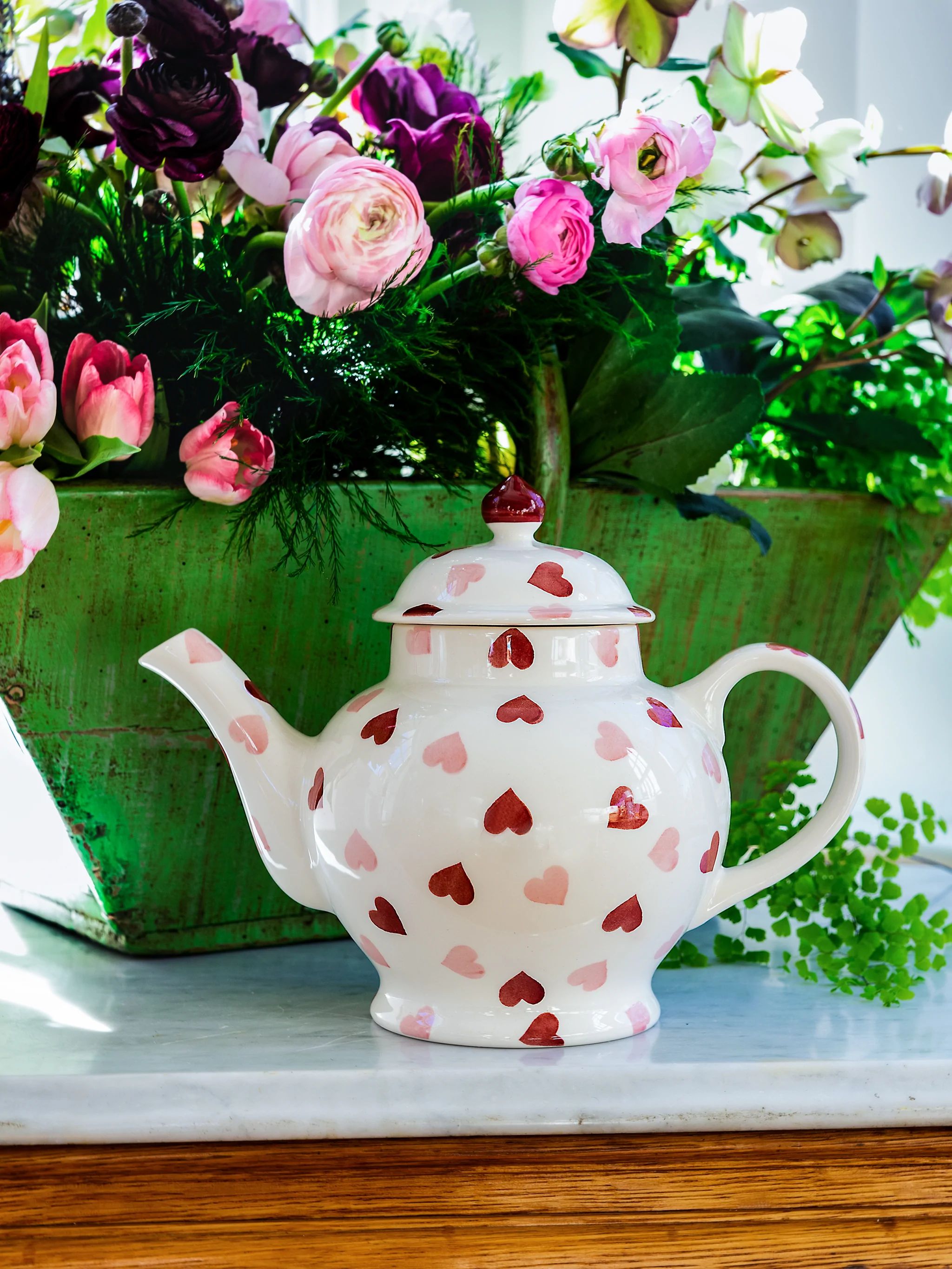 Emma Bridgewater Pink Hearts 4 Mug Teapot Boxed | Weston Table