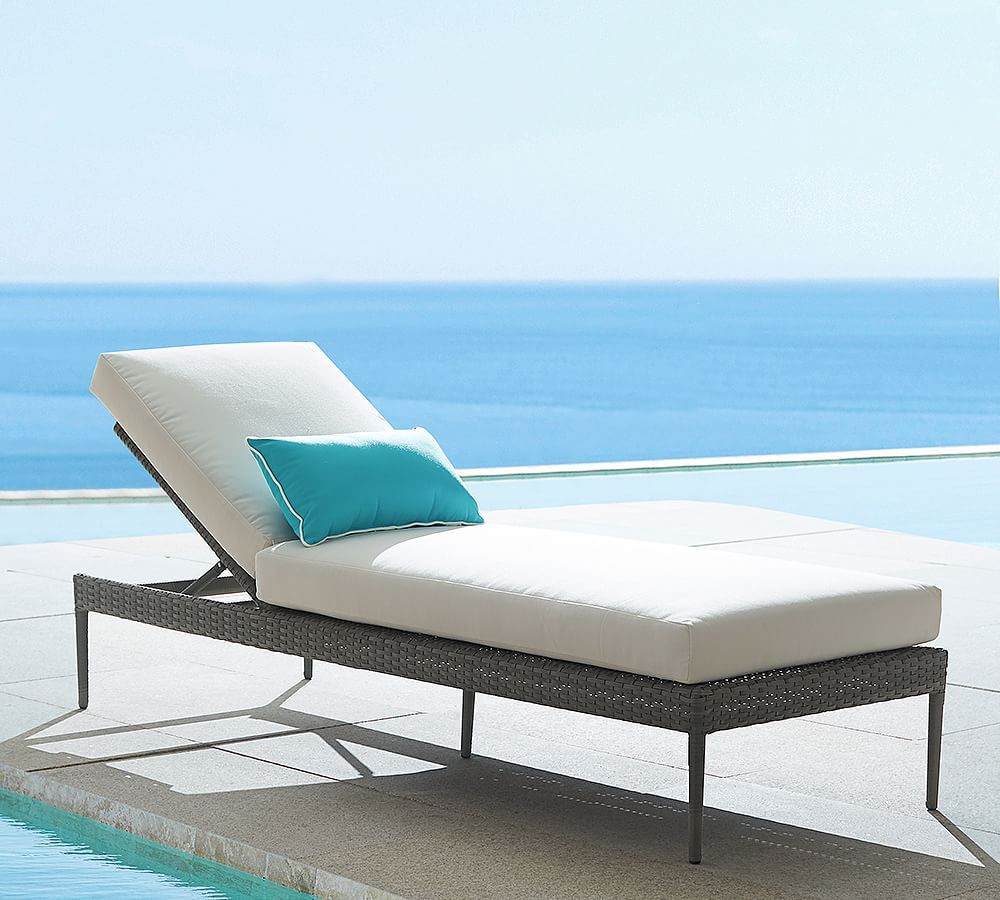 Cammeray Wicker Patio Outdoor Chaise Lounge | Pottery Barn (US)