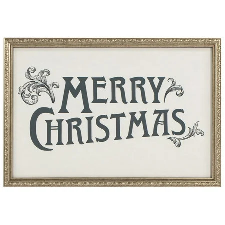 My Texas House Merry Christmas Sign Framed Holiday Wall Art 18x12 | Walmart (US)