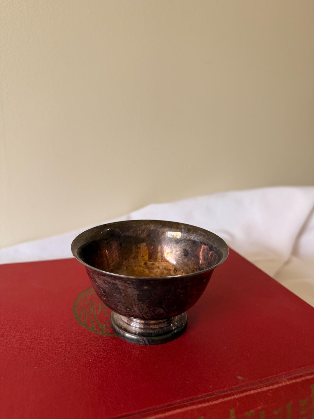 Vintage silver plated small pedestal decorative bowl | Etsy (Global)