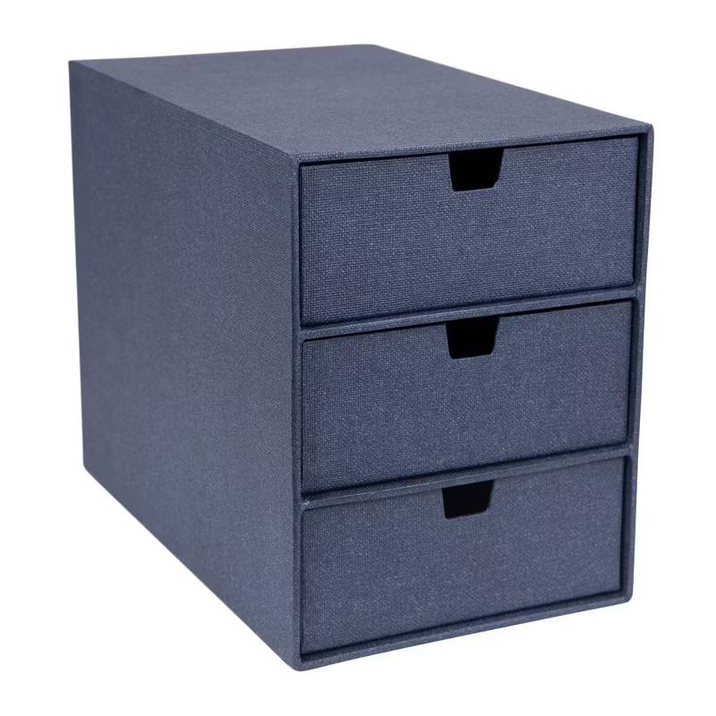 Ingrid 3-Drawer Canvas Supply Chest Blue - Bigso Box of Sweden | Target