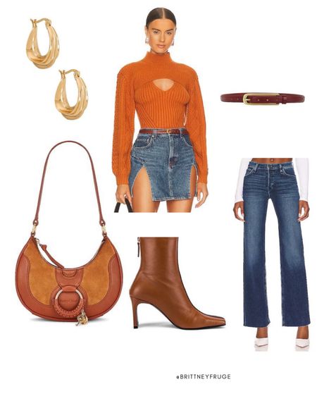 Fall outfit 
Fall going out
Girls night out 
Fall weather
Fall transition outfit
Transition outfit 
Sweater outfit
Cut out sweater 
Gold earrings
Brown belt 
Flare jeans
Dark denim
Straight leg 
High rise jeans 
High rise flare jeans 
Gold hoops
Gold hoop earrings
Orange outfit
Orange top outfit 
RevolveMe
Fall 2023 trends
Brown booties
Brown leather boots
Brown leather booties
Square toe heels
Square toe boots
Outfit collage
Styled collage 
StyledByBrittney
ItsBrittneyStyled 