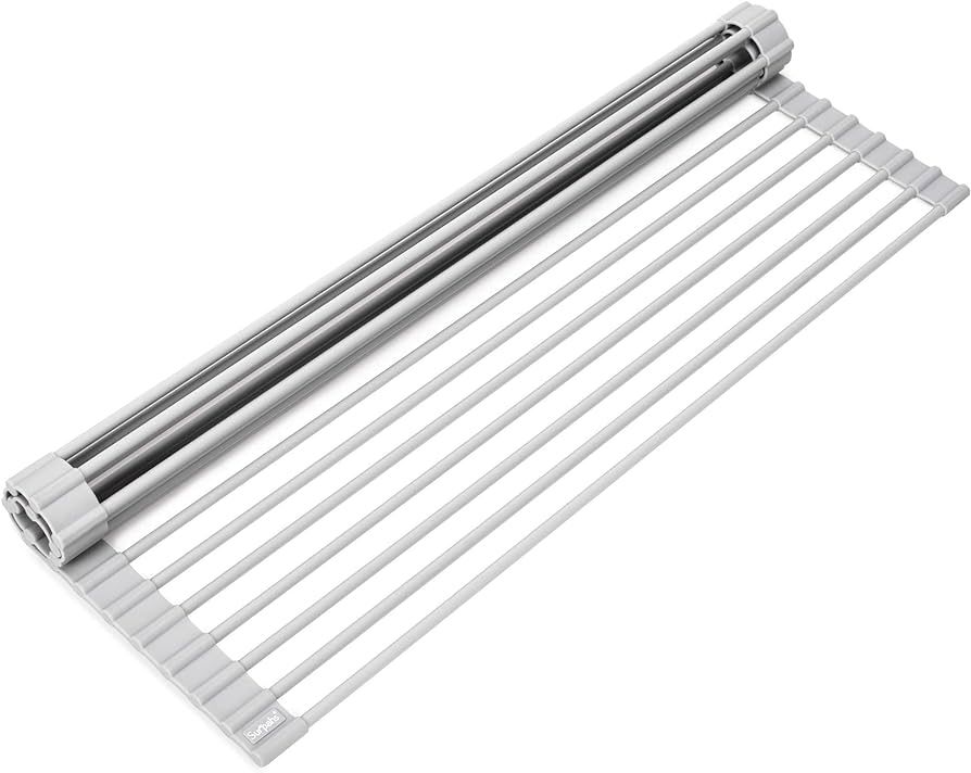 Surpahs Over The Sink Multipurpose Roll-Up Dish Drying Rack (Warm Gray, Large - 20.5" x 13.1") | Amazon (US)