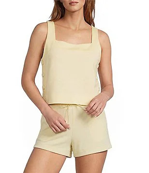 Active Sweat Tencel High-Rise Tie Waist Lounge Coordinating Shorts | Dillard's