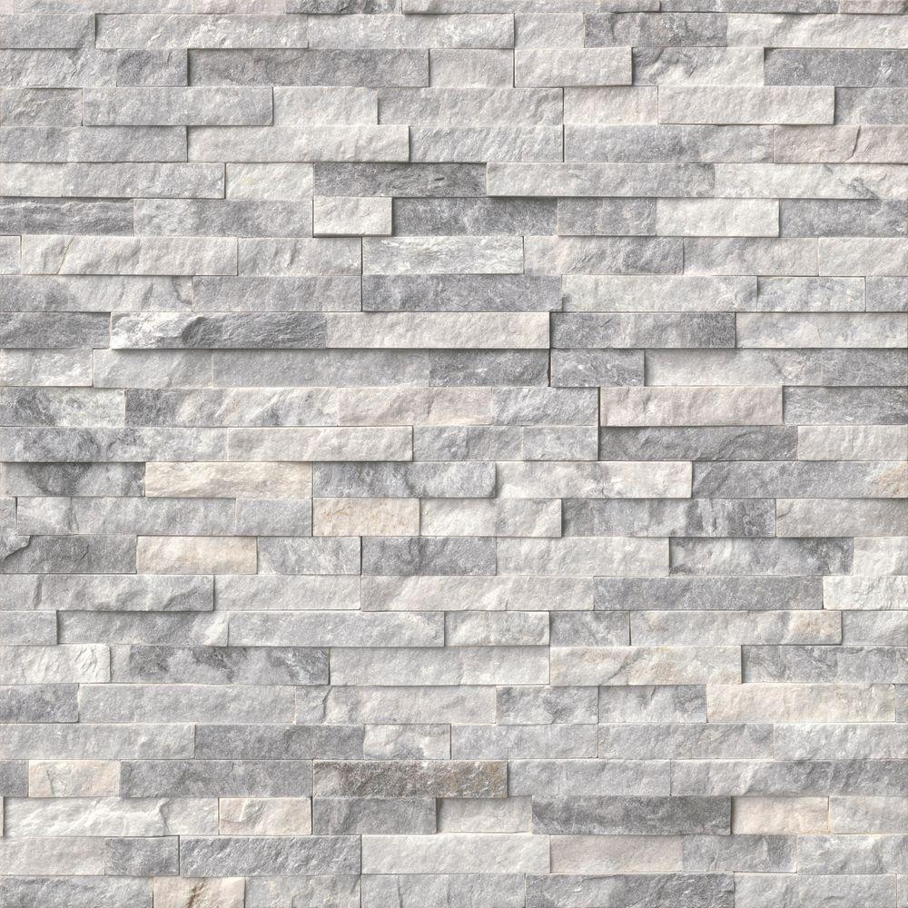 MSI Alaska Gray Ledger Panel 6 in. x 24 in. Natural Marble Wall Tile (6 sq. ft. / case)-LPNLMALAG... | The Home Depot