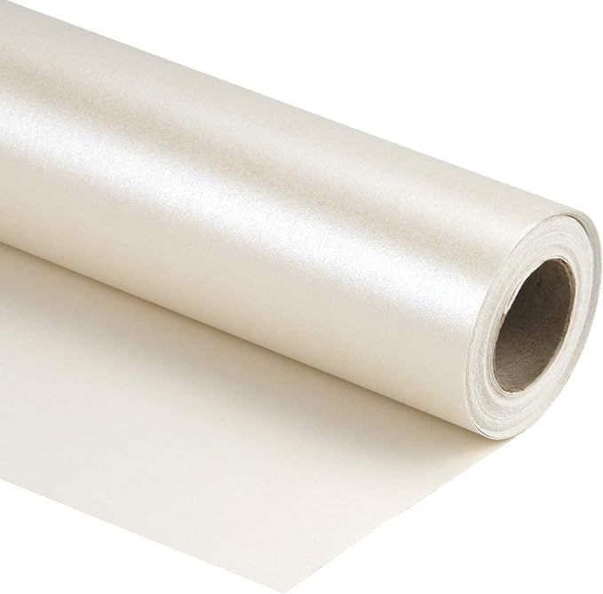 Amazon.com: RUSPEPA Off White Matte Wrapping Paper-81.5 Sq Ft-Solid Color Pearly-lustre Paper Per... | Amazon (US)