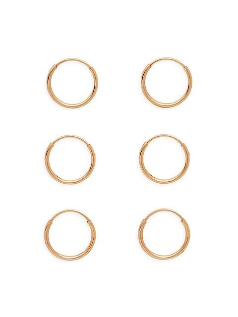 Saks Fifth Avenue 3-Pair 14K Yellow Gold Hoop Earrings on SALE | Saks OFF 5TH | Saks Fifth Avenue OFF 5TH