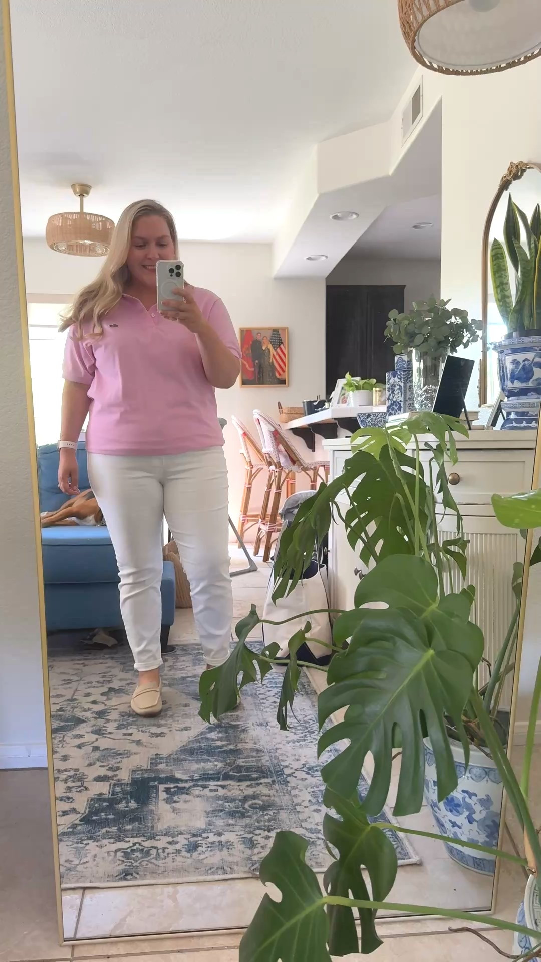 Postpartum OOTD

- Lacoste men’s polo
- Talbots white jeans
- Rothy’s The Driver 

Postpartum style, mom outfit, white jeans, polo, classic style, preppy, preppy style 

#LTKStyleTip #LTKMidsize #LTKFamily