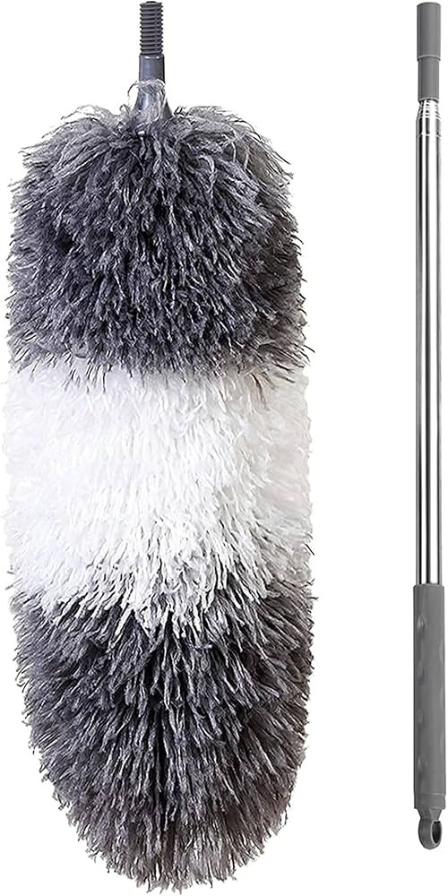 BOOMJOY Microfiber Feather Duster with Extendable Pole, 100" Telescoping Cobweb Duster for Cleani... | Amazon (US)