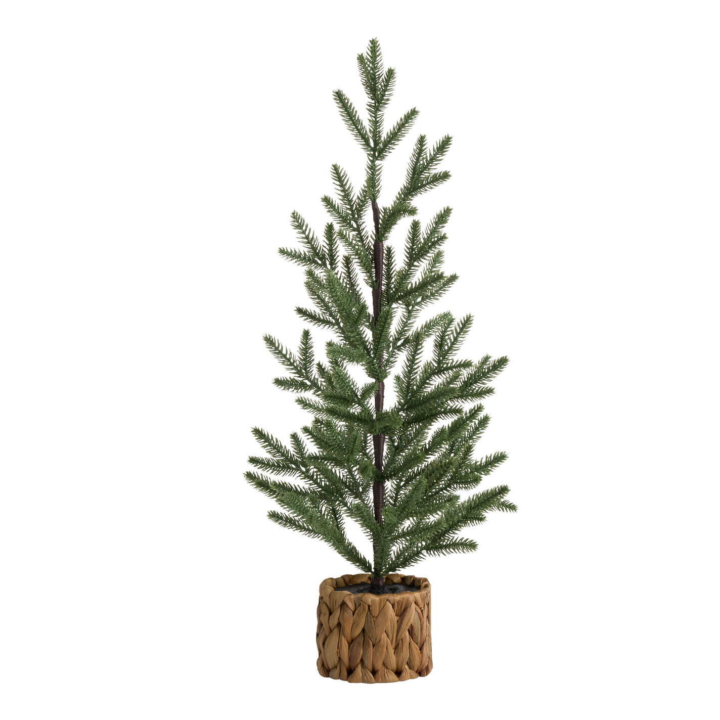 Mini Faux Christmas Tree in Basket Decor | World Market