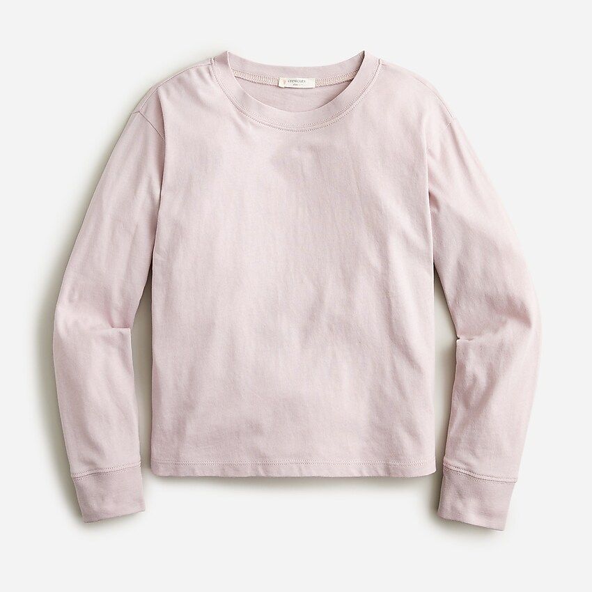 Girls' long-sleeve cropped T-shirt | J.Crew US