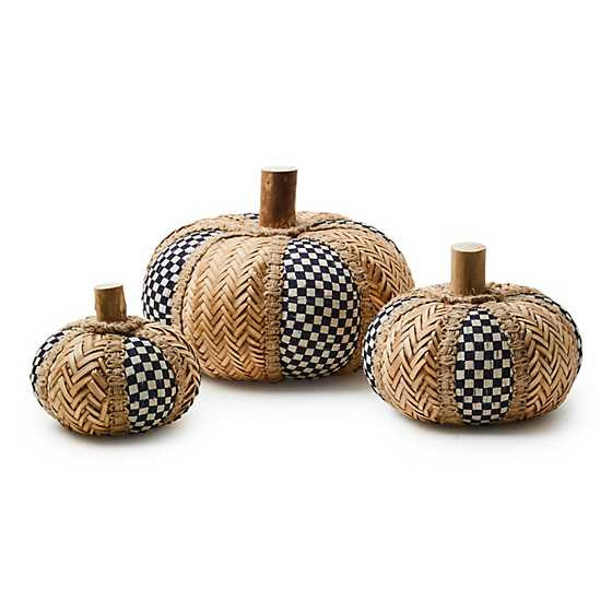 Courtly Rattan Pumpkins, Set of 3 | MacKenzie-Childs