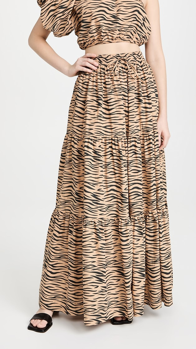Drawstring A Line Maxi Skirt | Shopbop