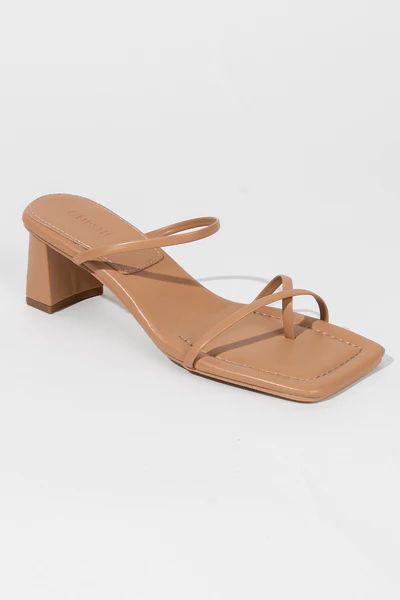 Amaretto Open Toe Mid Heel Sandals | Cupshe
