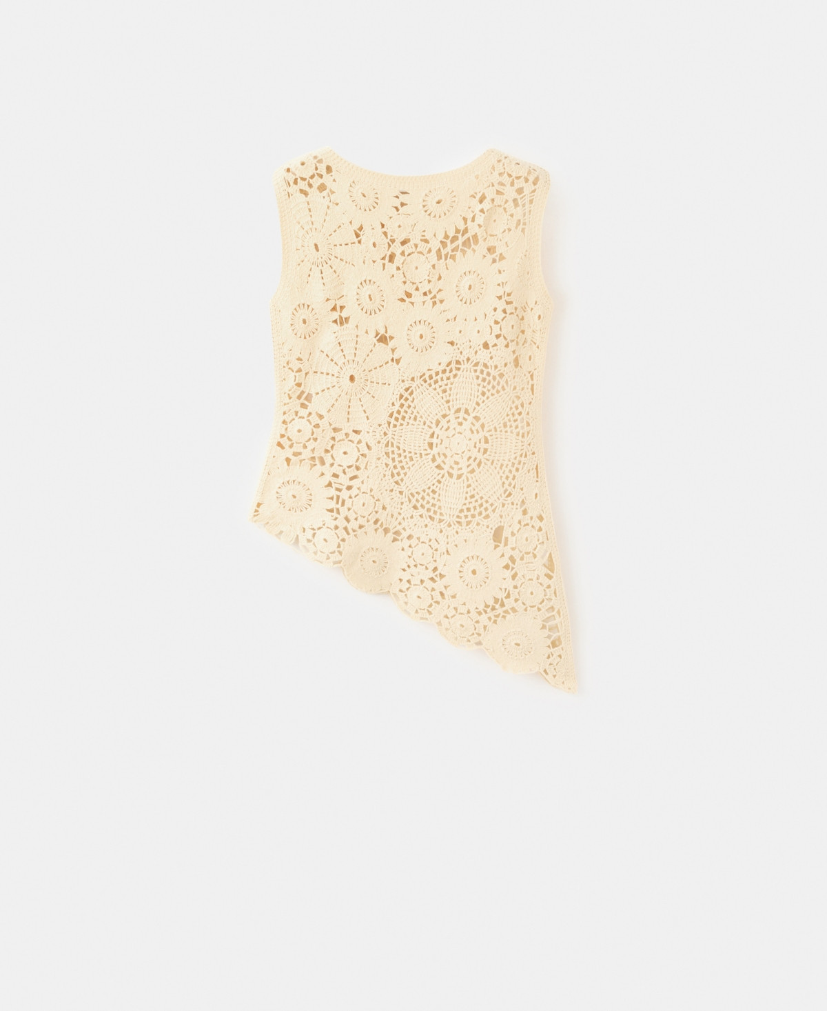 Mango Women's Lace Pattern Floral Knitted Top - Light Pastel Yellow | Macy's