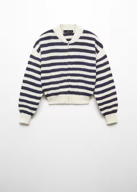 Zipped knit cardigan -  Women | Mango USA | MANGO (US)
