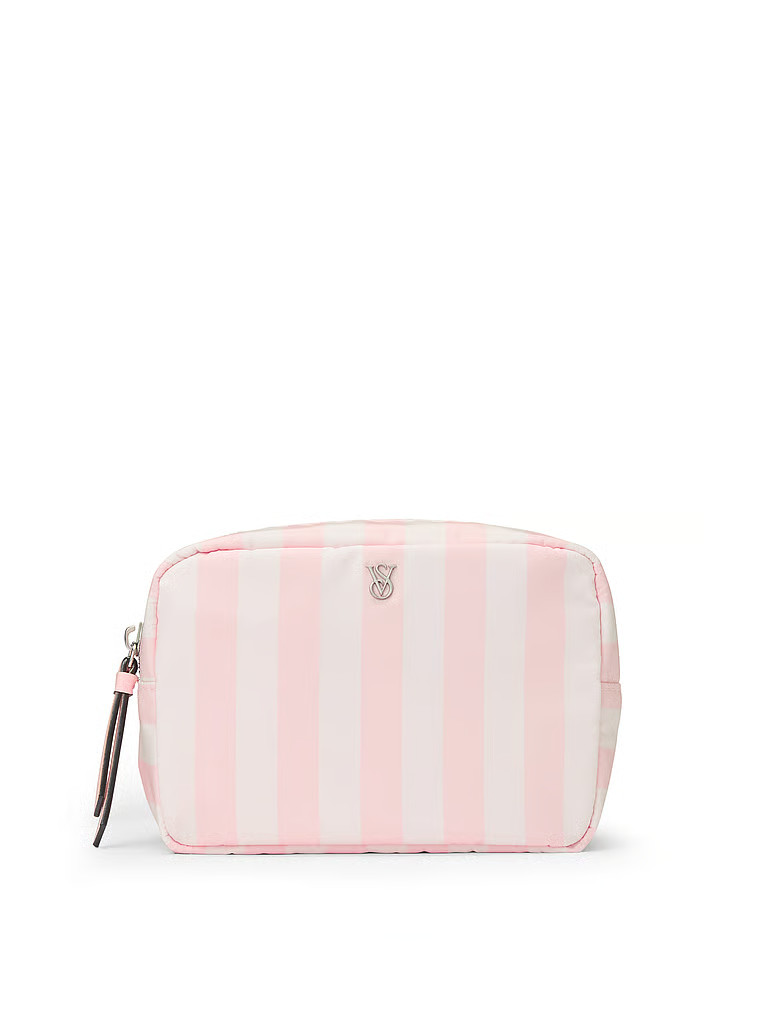 Buy Shine Logo Travel Makeup Bag, Heritage Stripe Diamante - Order Cosmetic Cases online - Victor... | Victoria's Secret (US / CA )