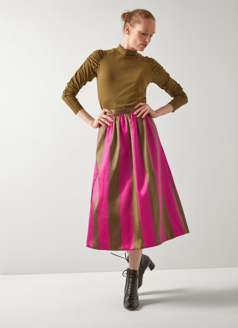 Olsen Olive & Magenta Skirt | L.K. Bennett (UK)