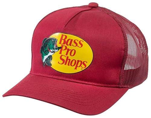 Bass Fishing Pro Hat Classic Trucker Hat Mesh Cap, Snapback Adjustable Hat, Unisex (US, Alpha, One Size, Cardinal (Dark Red/Maroon)) | Amazon (US)