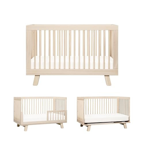Babyletto Hudson 3-in-1 Convertible Baby Crib - GREENGUARD Gold Certified - Convertible Crib to Toddler Bed and Daybed - Baby Bed with 4 Adjustable Heights - Wooden Crib - Washed Natural | Amazon (US)