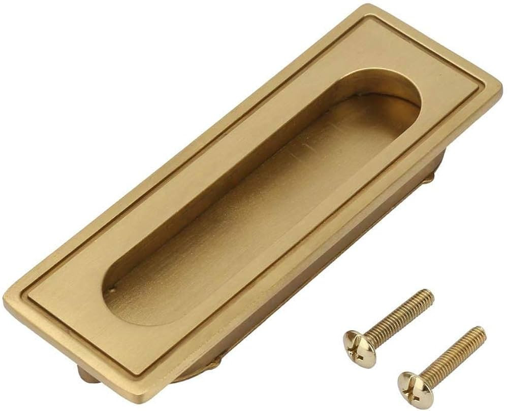 Recessed Handle, Brass Recessed Furniture Handle for Kitchen Cupboard Cabinet Wardrobe Drawer Pul... | Amazon (US)