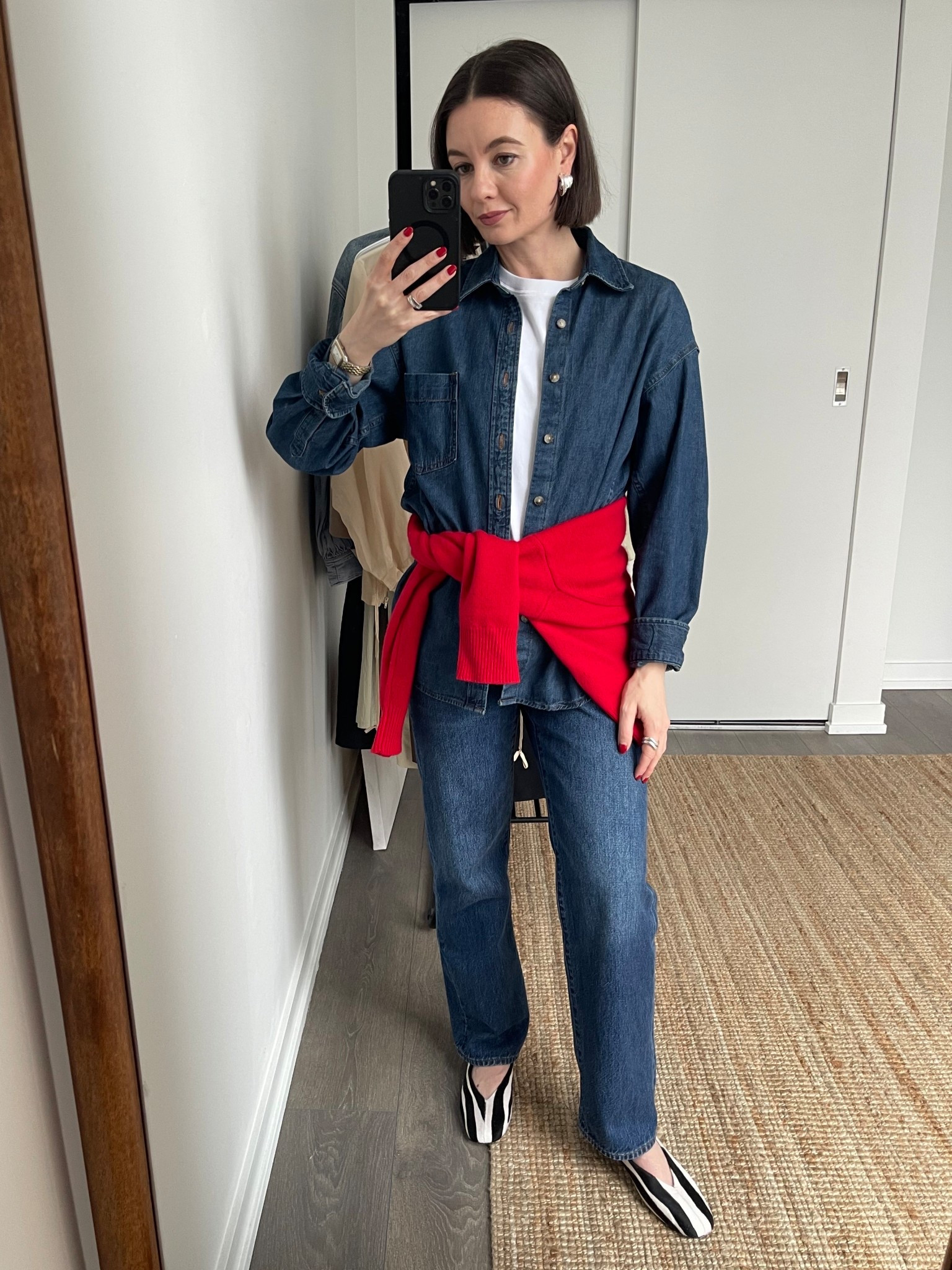 Double denim and a pop of zebra!

#LTKSeasonal #LTKootd