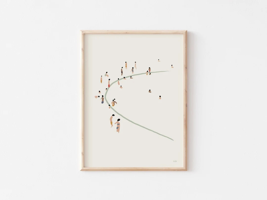 Beach Print, Neutral Decor, Boho Art Print, Coastal Nautical Print | Etsy (US)