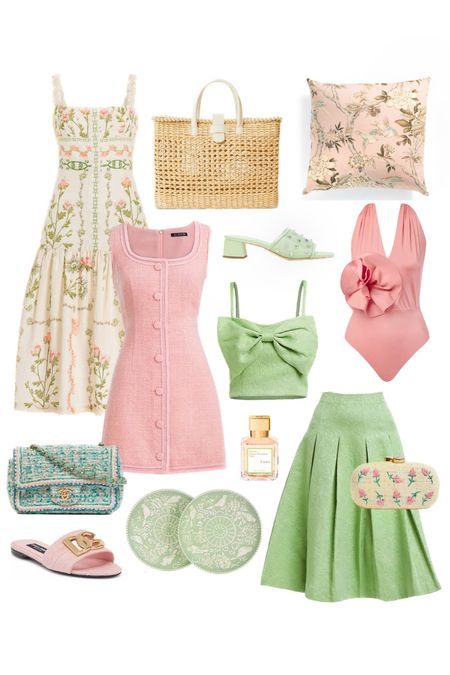 Spring new arrivals, resort wear, pink dress, rosettes, floral
Dresses grandmillennial style green and pink 

#LTKfindsunder50 #LTKsalealert #LTKstyletip