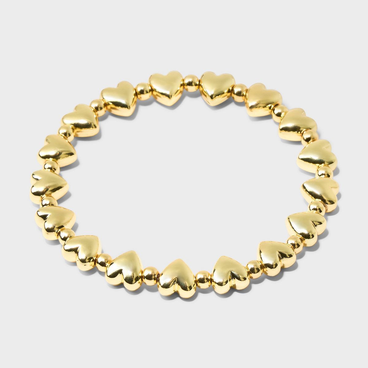 SUGARFIX by BaubleBar Hearts Stretch Bracelet - Gold | Target