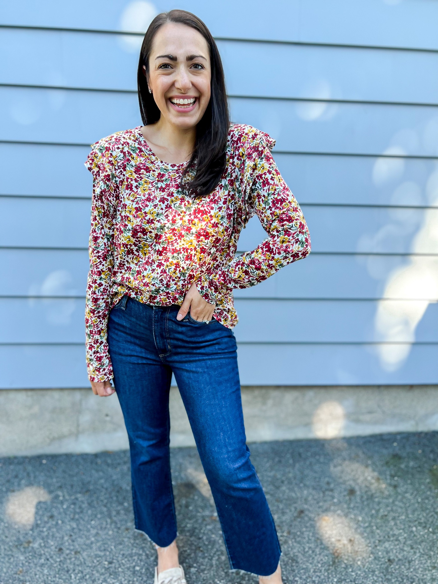 Walmart tops
Top: small
Jeans: size 4
Mules: sized up half 

#LTKstyletip #LTKSeasonal #LTKunder50